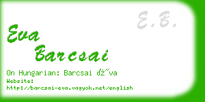 eva barcsai business card